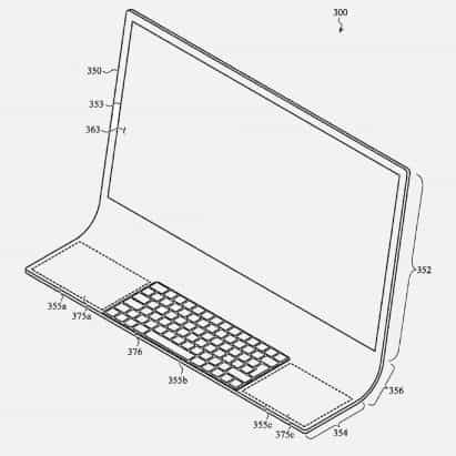 patentes de Apple iMac alojado en una sola hoja de vidrio curvada