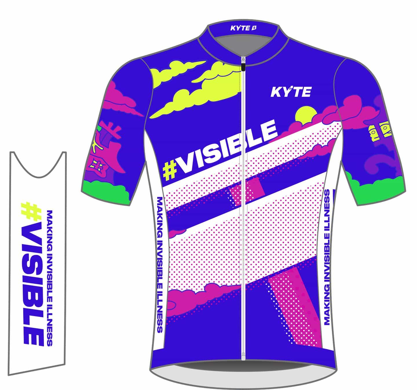El maillot de ciclismo de Kyle Platts para Kyte hace que "lo invisible sea visible"