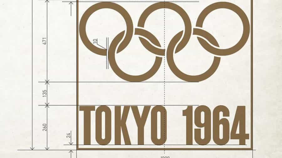 Se descubre una impresionante hoja de diseño del logotipo de los Juegos Olímpicos de 1964