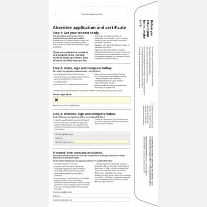 Un buen diseño puede reducir los errores de los votantes dice diseñador de sobres de voto por correo