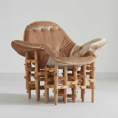 Envisioned Confort asientos muebles pares de recogida de terciopelo con marcos de madera