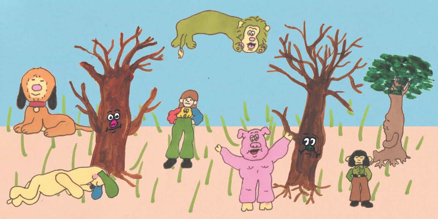 perros lindos, árboles amigables y cerdos adorables: puede ilustración Tom Jones consigue más lindo?