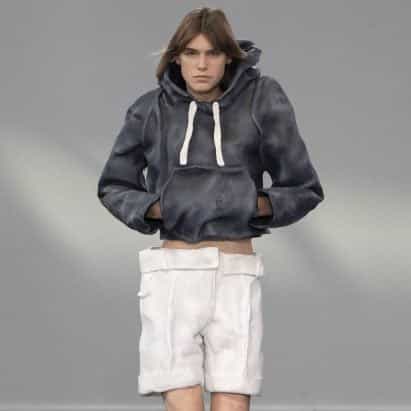 JW Anderson crea sudaderas con capucha y pantalones cortos moldeados en arcilla en la Semana de la Moda de Londres