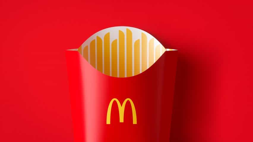 Envasado de papas fritas de McDonald&#39;s