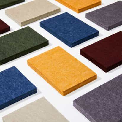 Autex añade colores informados por la nostalgia de la década de 1970 y los tonos terrosos a la gama de paneles acústicos