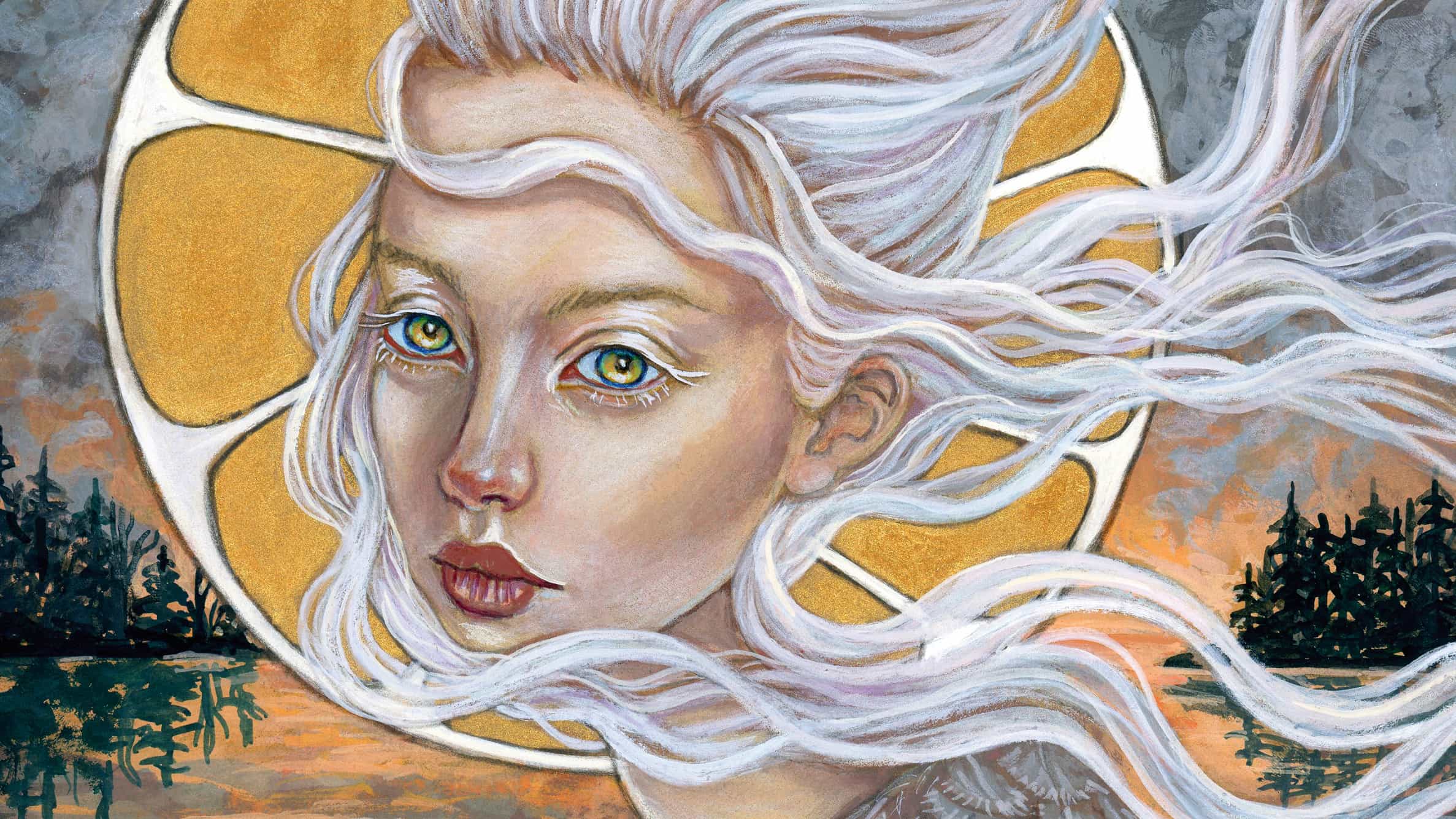 Descubre las encantadoras representaciones de diosas míticas de este artista