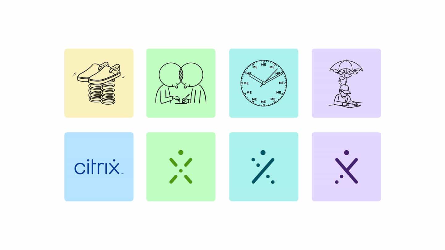 La identidad de Citrix atletismo utiliza ilustración para llevar el humanismo a una marca corporativa