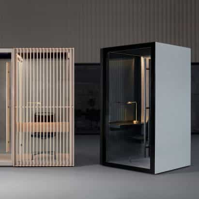Abstracta lanza mobiliario de oficina con regulación acústica en el Salone del Mobile