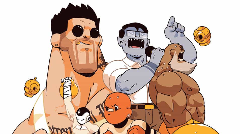 La inspiración detrás de estas ilustraciones cómicas estilizadas con personajes y vehículos musculosos, directamente de la boca del artista