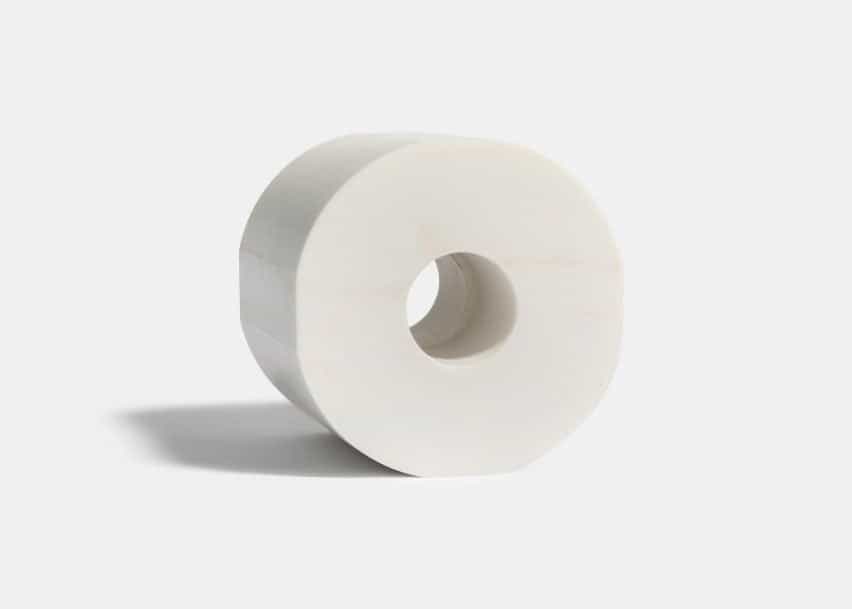 Rollo de papel higiénico de mármol