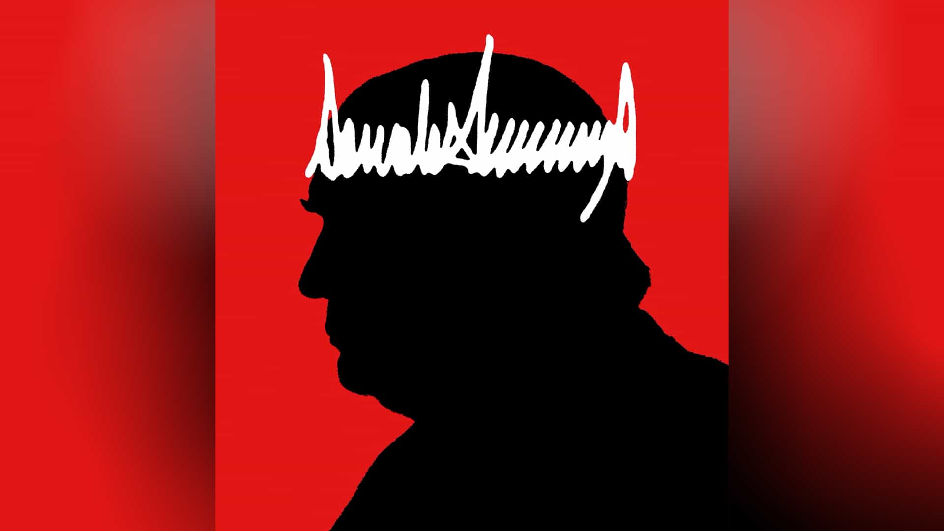Esta sutilmente mordaz ilustración de Trump tiene un diseño minimalista
