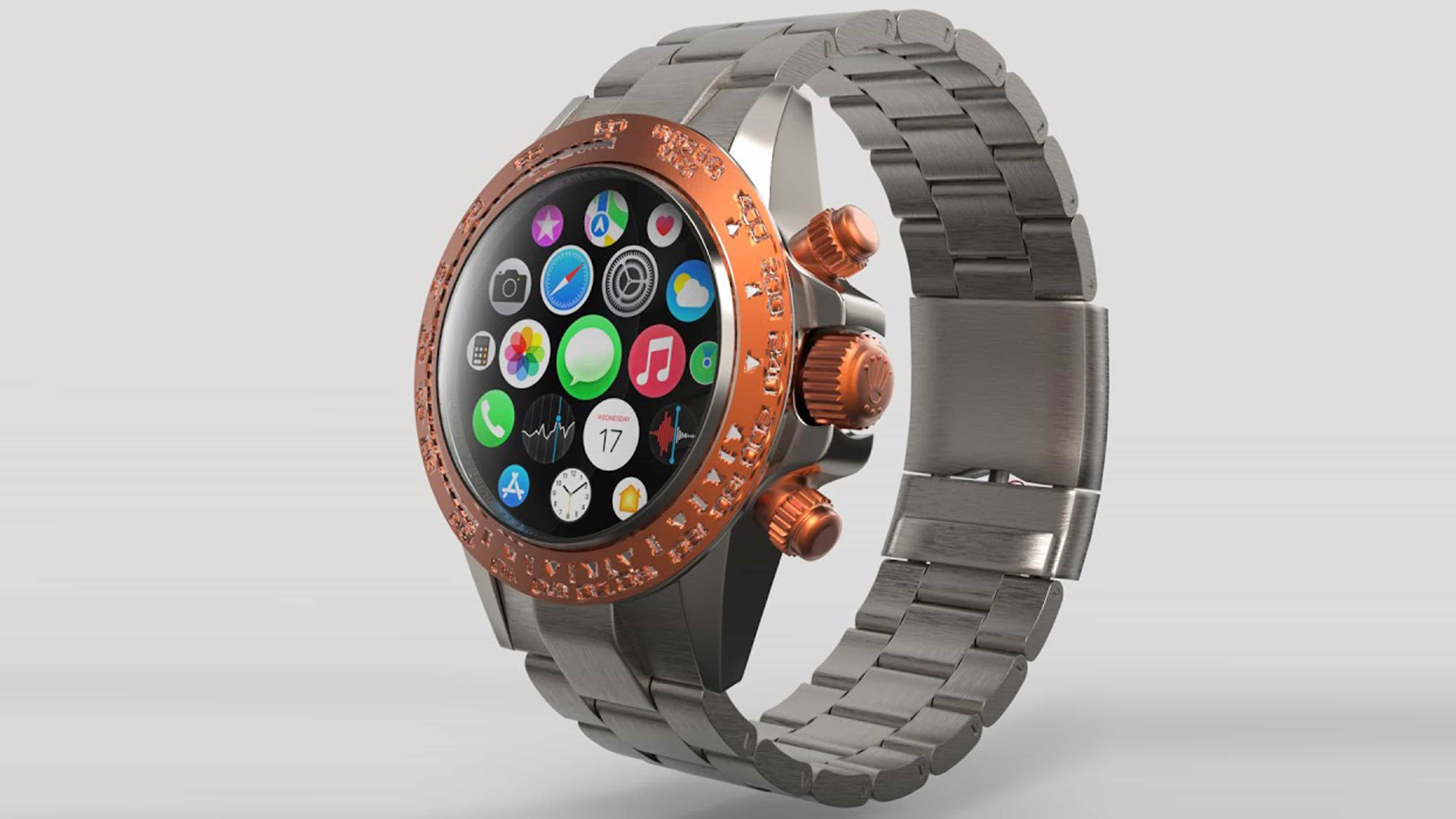 Este concepto de diseño de Apple Watch Rolex es bastante salvaje