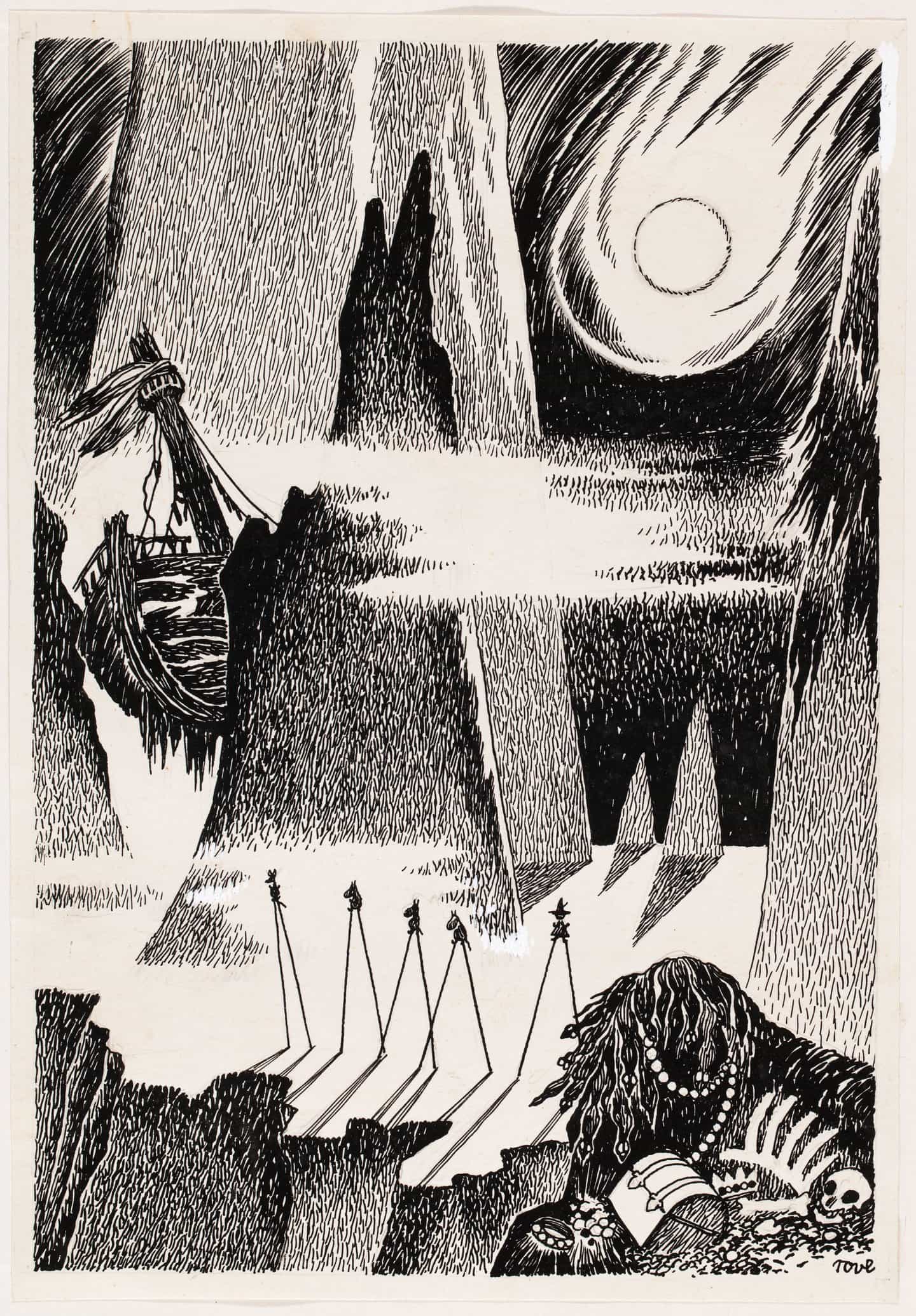 Tove Jansson: KometJakten (Cometa en Moominland) (Copyright © Moomin Characters, 1946)