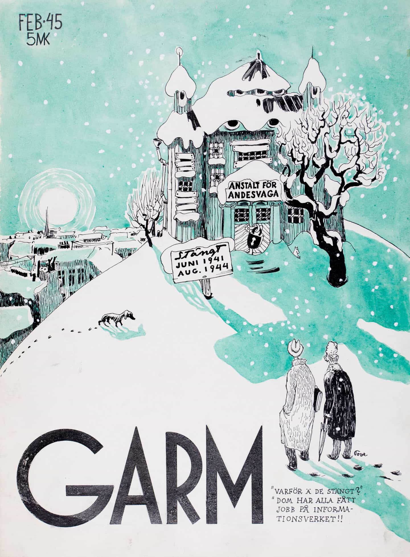 Tove Jansson: Garm, febrero (Copyright © Moomin Characters, 1945)