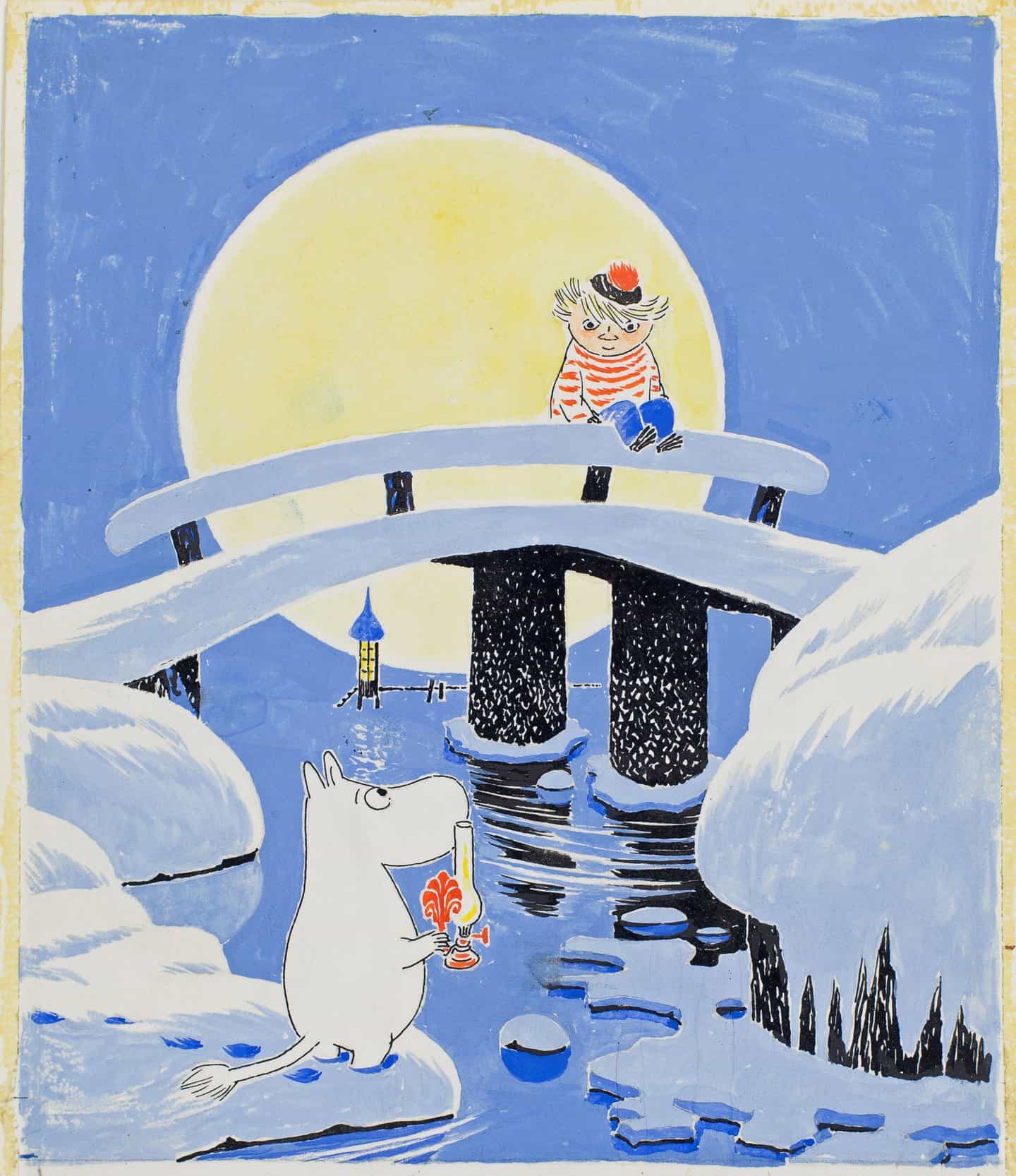 Tove Jansson: Trollvinter (Moominland Midwinter), a través de la colección del Museo Tampere Moomin (Copyright © Moomin Characters, 1957)