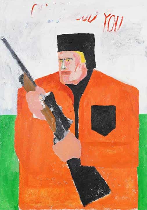 Kimberly Elliott: El Cazador, 81cm x 116cm. Acrílico x Lienzo (Copyright © Kimberly Elliott, 2021)