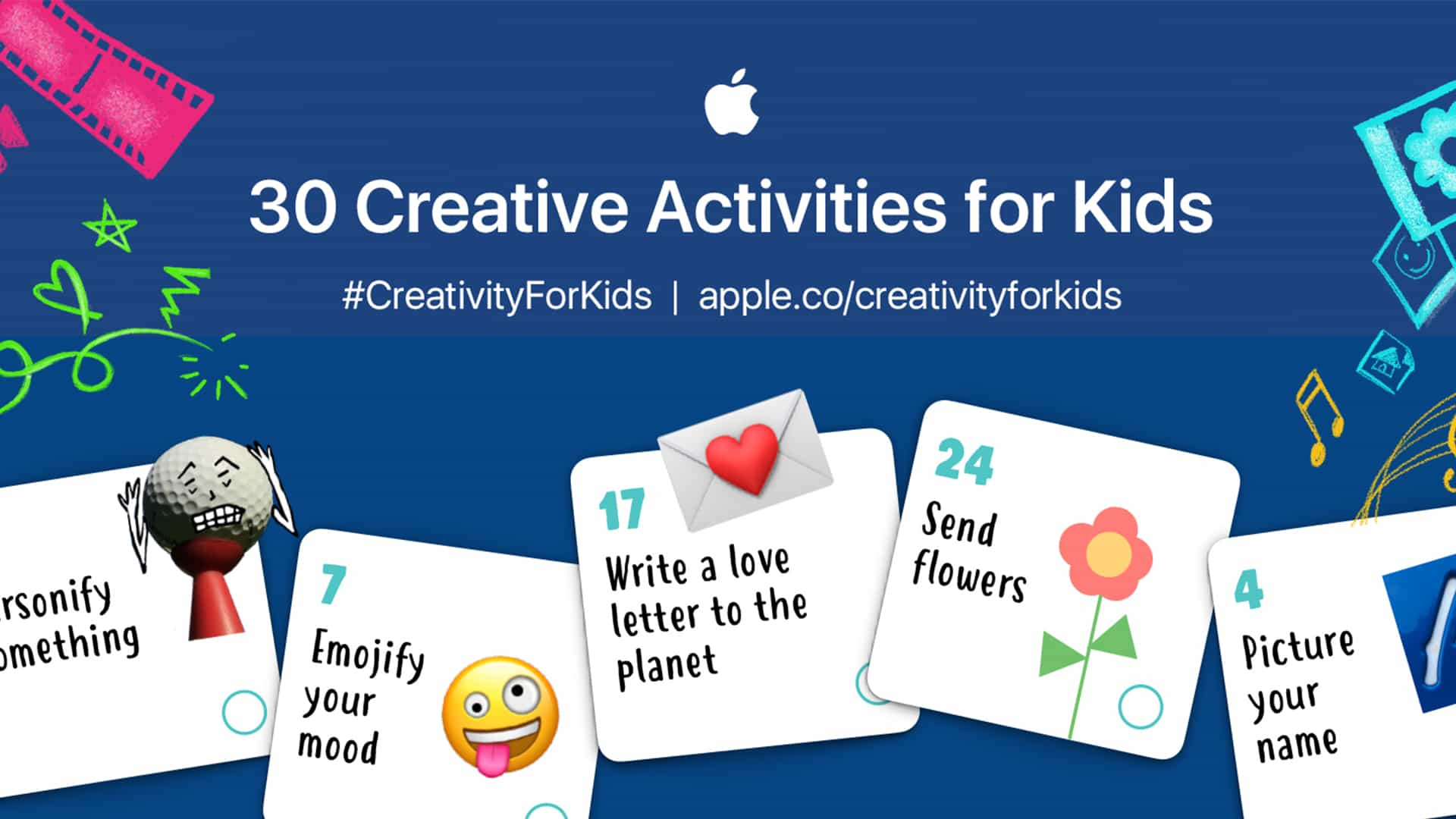 30 actividades gratuitas de Apple para mantener a los niños (y usted) creativa durante todo el mes