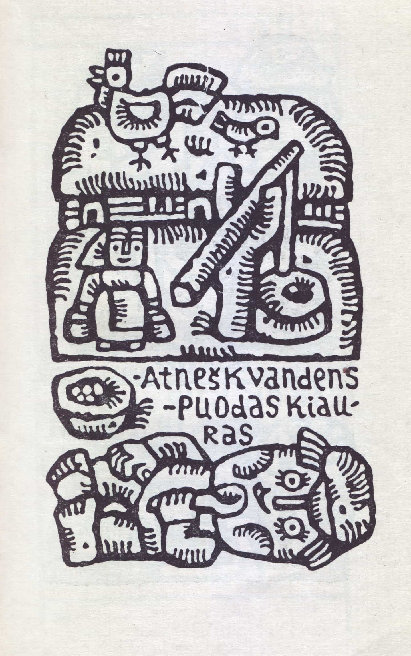 Mozaika: Algirdas Steponavicius en el libro Sepetys repetys de Leonardas Sauka, 1965 (Todos los derechos de las ilustraciones pertenecen a sus autores)