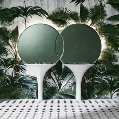 lavabo doble Kalos por Massimo Iosa Ghini para Devon & Devon