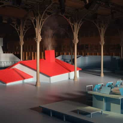 Sunken home forma escenario para el último show de Louis Vuitton de Virgil Abloh