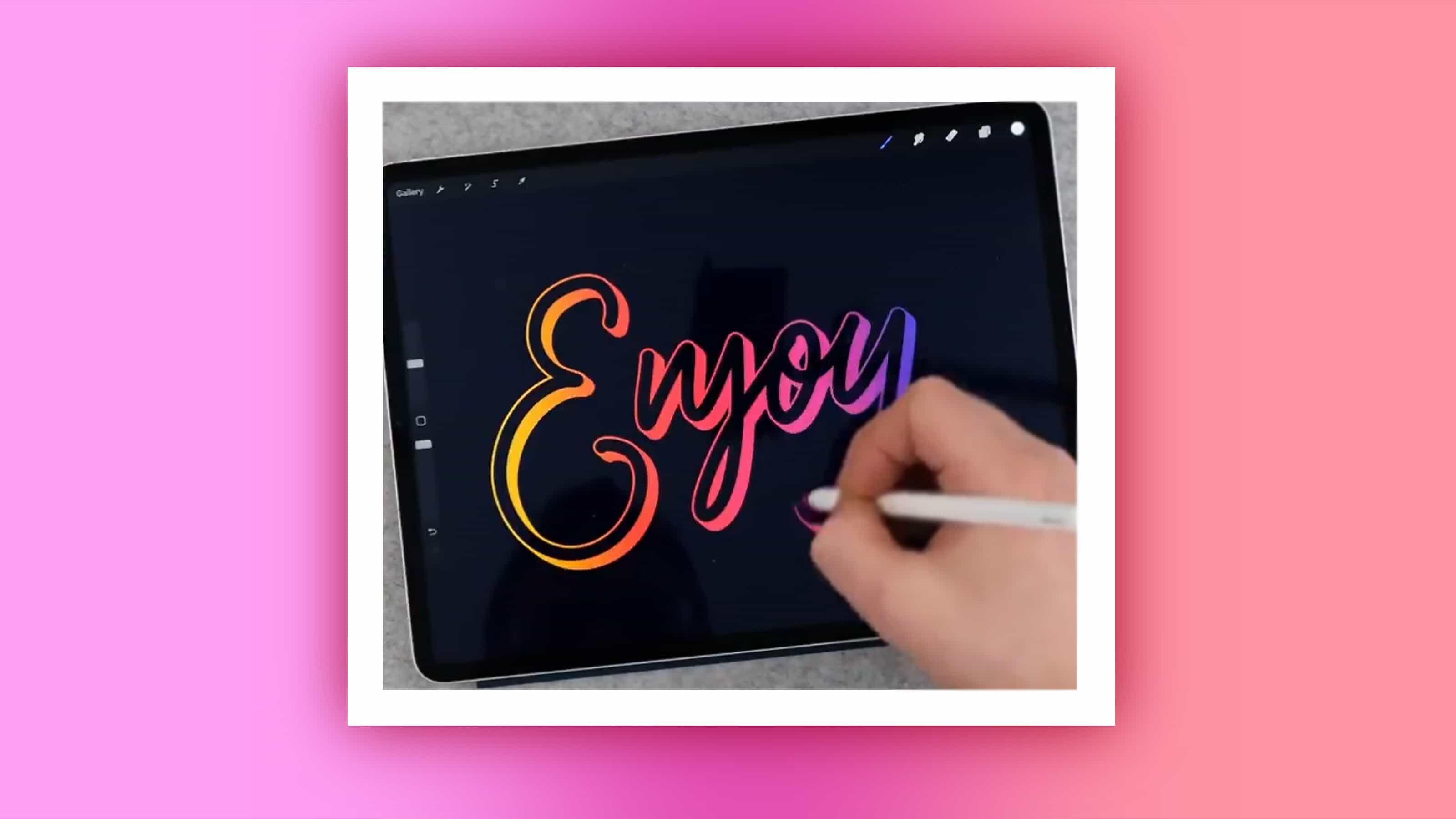 Este truco de tipografía Procreate alegrará tu trabajo