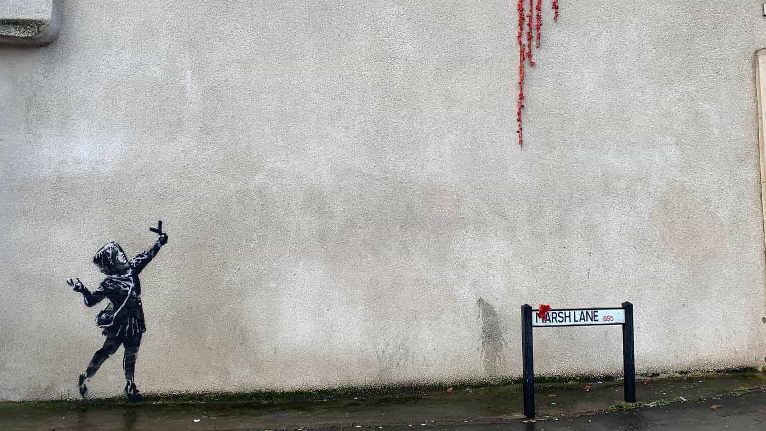 Banksy: Es nuevo Bristol pintada regalo del día de San Valentín del misterioso artista?