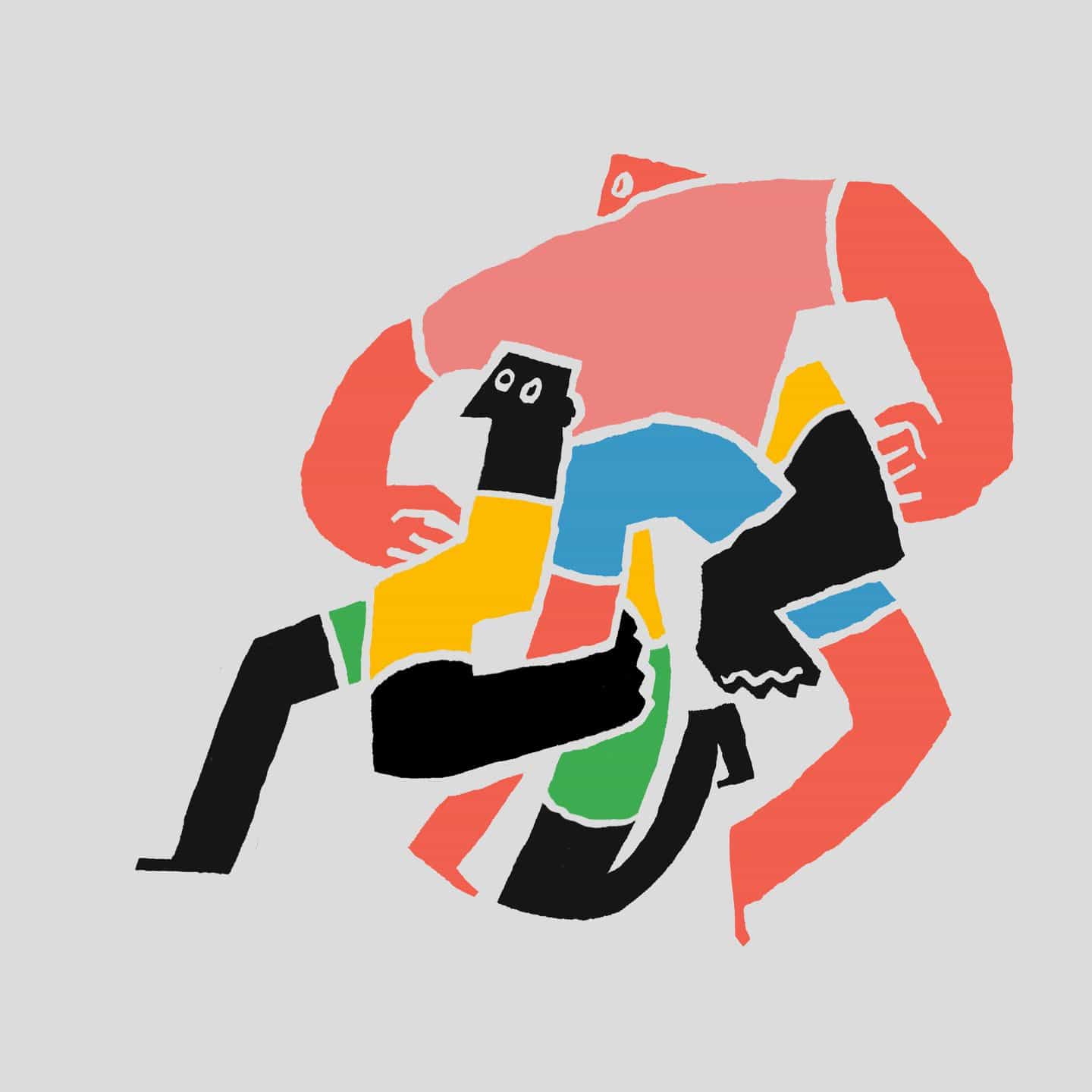 Las ilustraciones temáticas Jiu-Jitsu de Tony Mullin te muestran cómo realizar el "derribo" perfecto