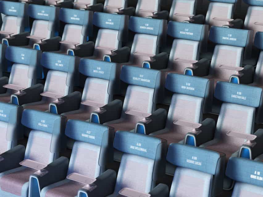 Capa de diseños de asientos Sequel inspirado-Anderson Wes para cines post-coronavirus