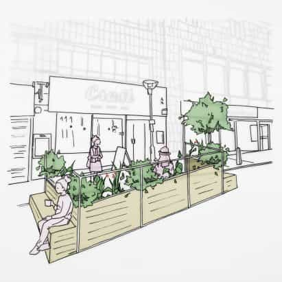 Arup diseña parklets para ayudar a los restaurantes de Liverpool vuelve a abrir durante las medidas de distanciamiento social