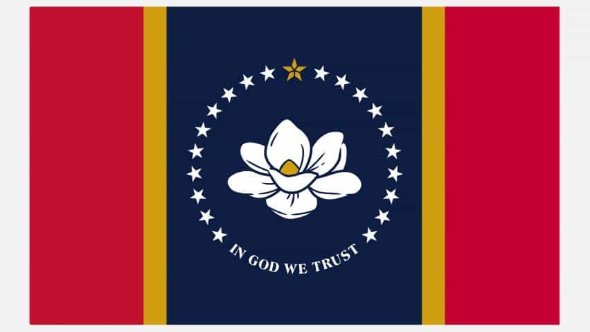 En Dios confiamos en la bandera de Mississippi.
