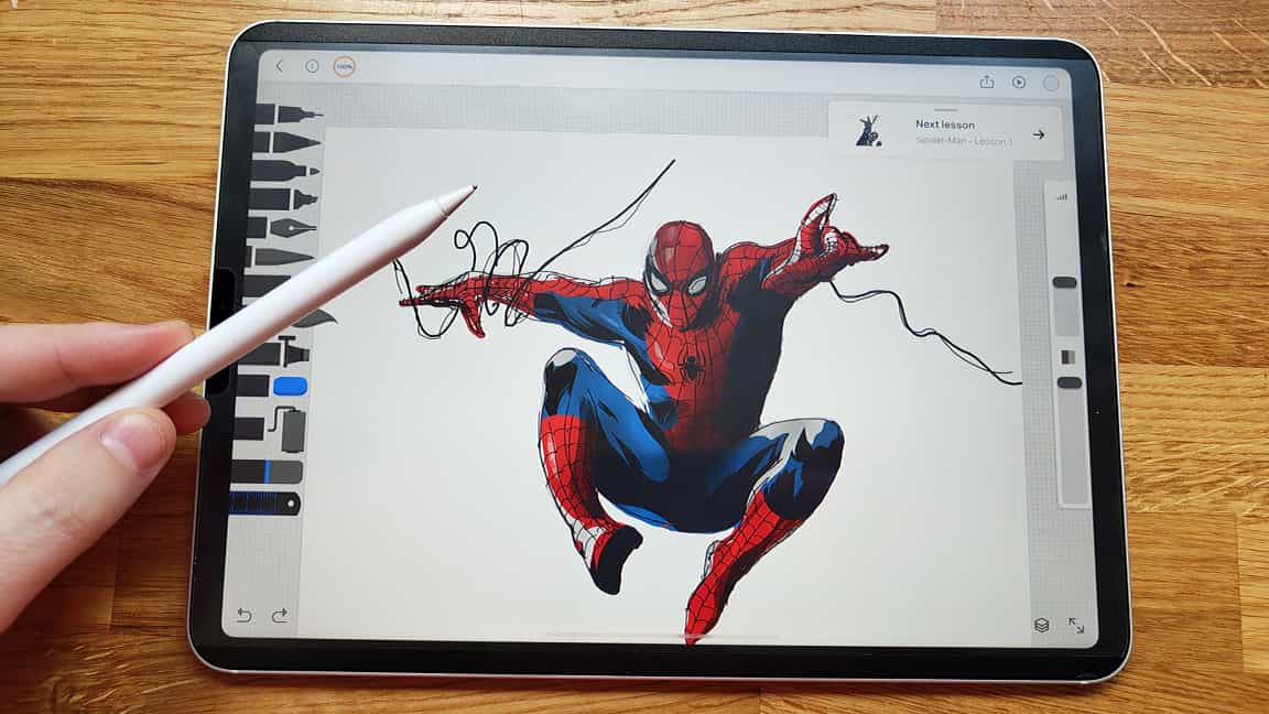 Acabo de aprender a dibujar a la manera de Marvel en el iPad, y tú también puedes