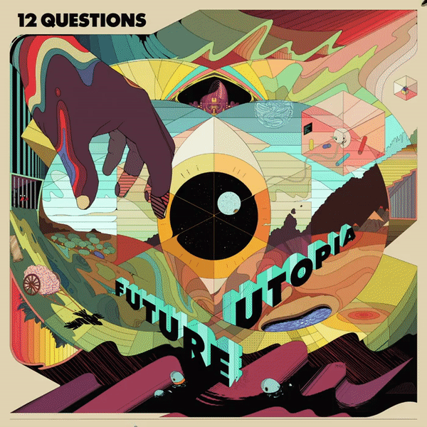 pentagrama de Abbott Miller e ilustrador Ori Toor crean portada del álbum neo-psicodélicas de 12 preguntas de Future Utopia