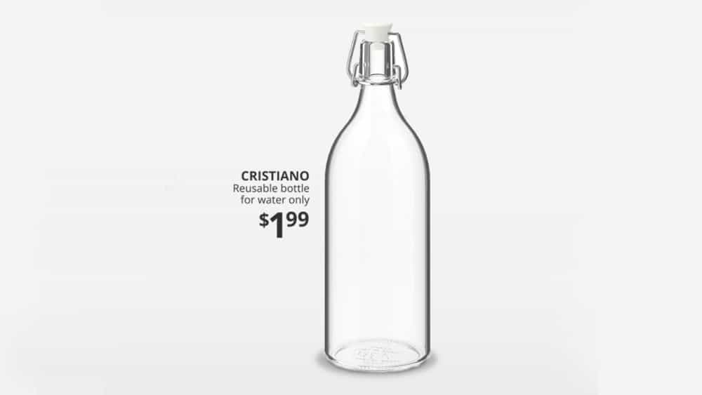 IKEA puntúa con inteligente anuncio de botella de agua de Ronaldo