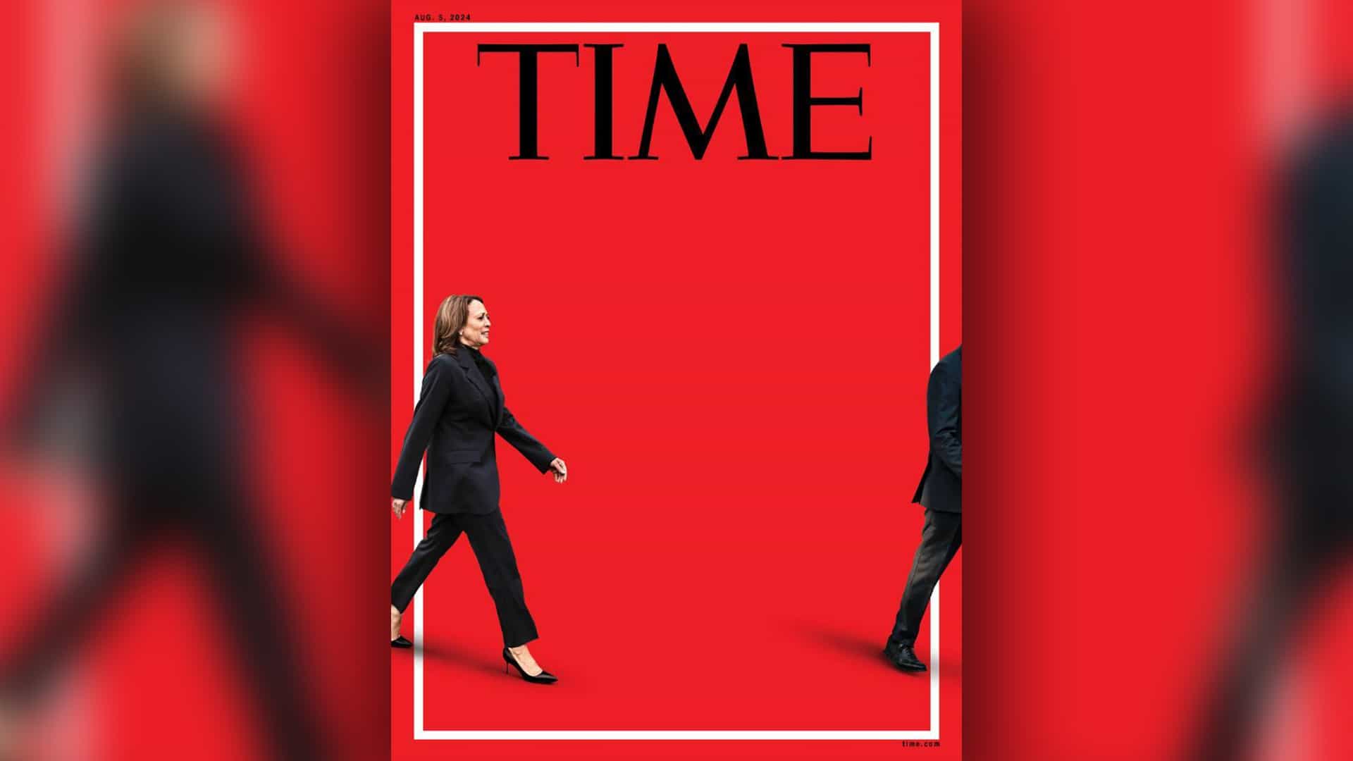 Kamala Harris sustituye a Joe Biden en el icónico diseño de la portada de la revista Time