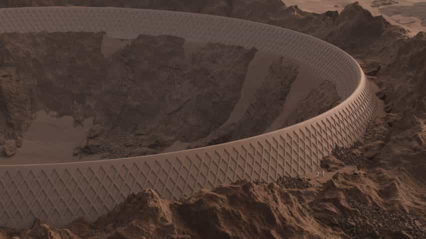 El asentamiento de Marte se construirá en un cráter