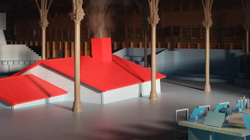 Casa hundida en el desfile de Louis Vuitton Otoño Invierno 2022